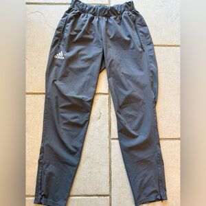 Adidas Charcoal Track Pants w Zipper bottoms